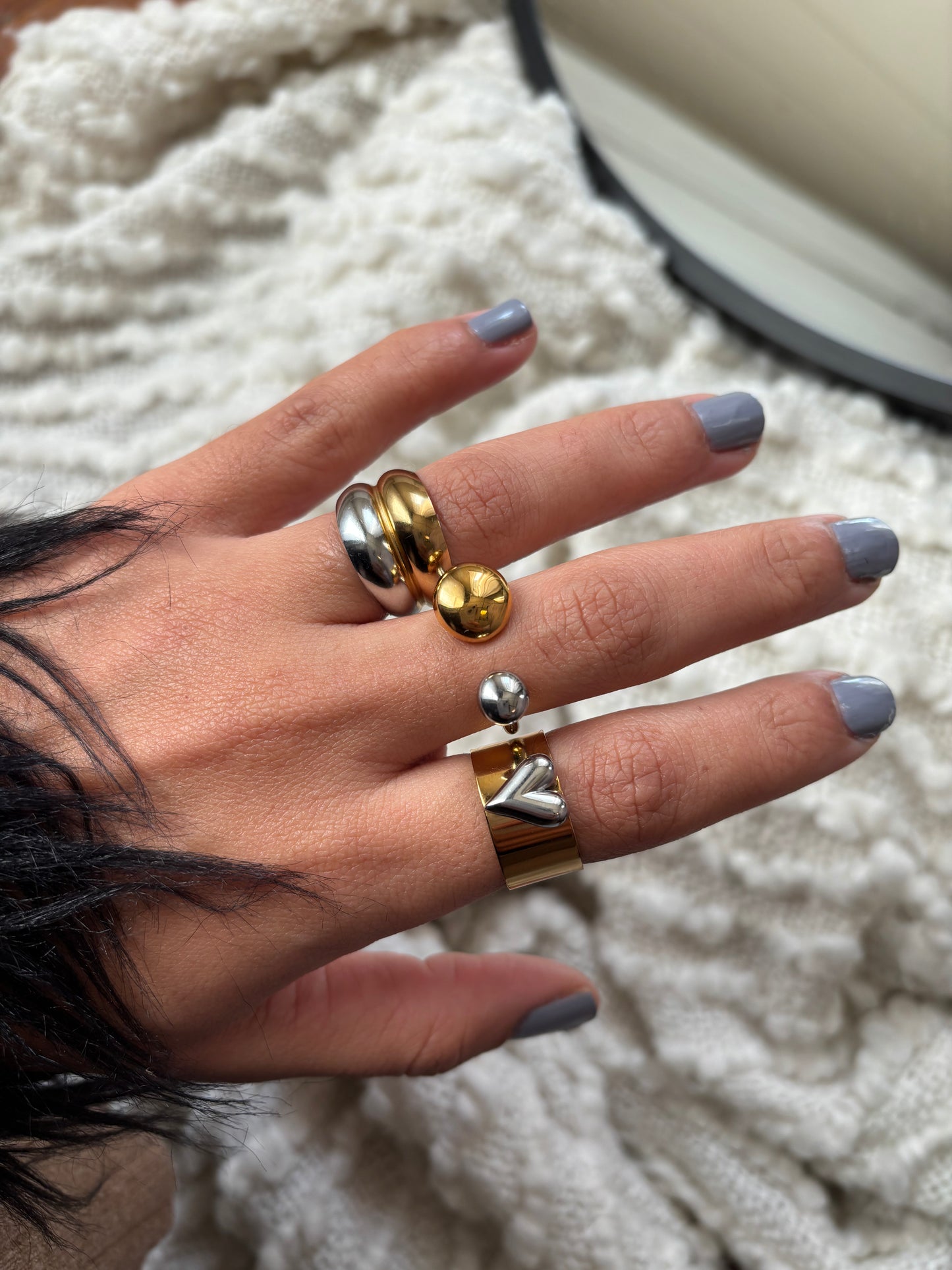 Eterna Heart Cuff Ring